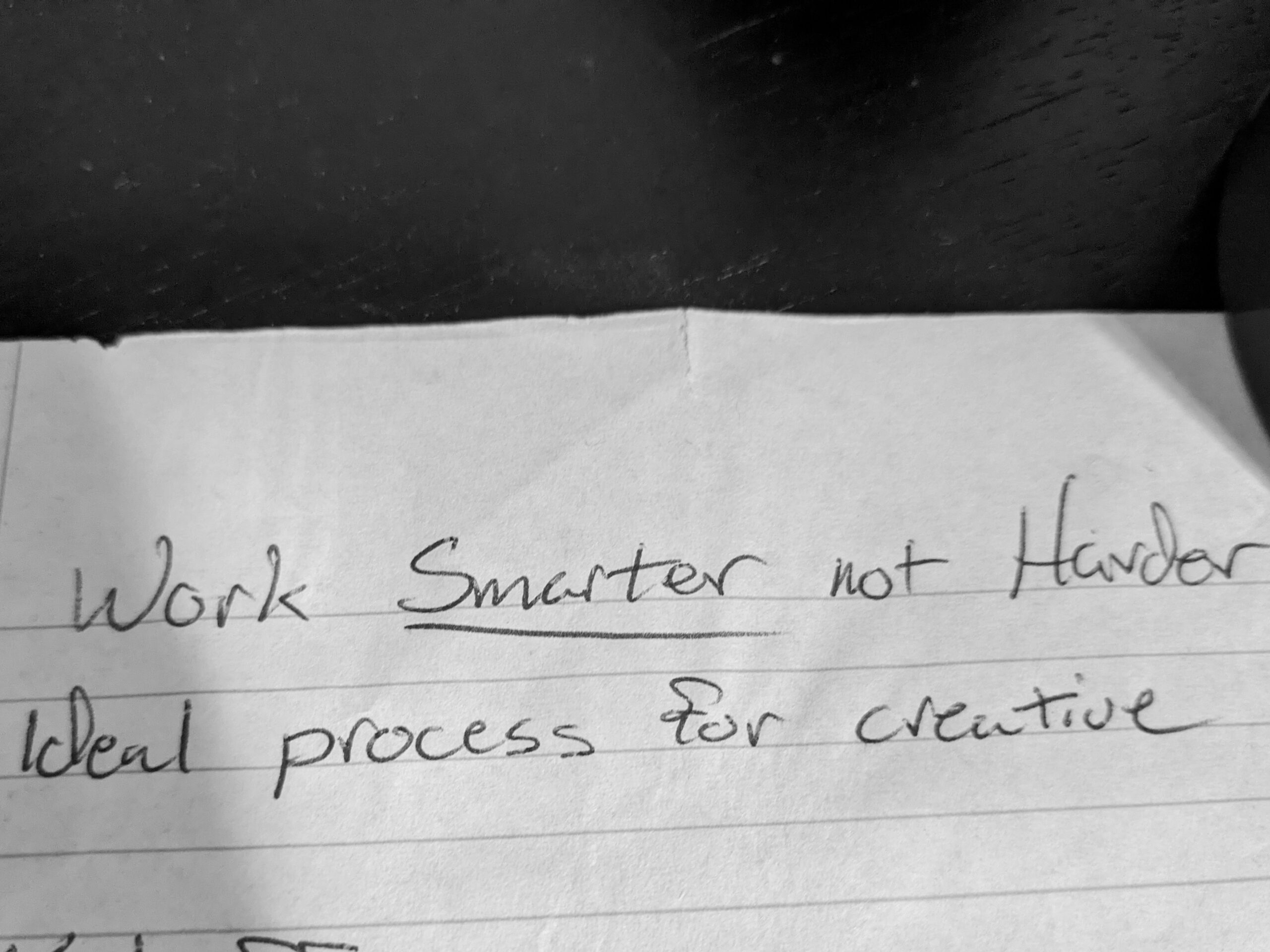 Work Smarter Not Harder